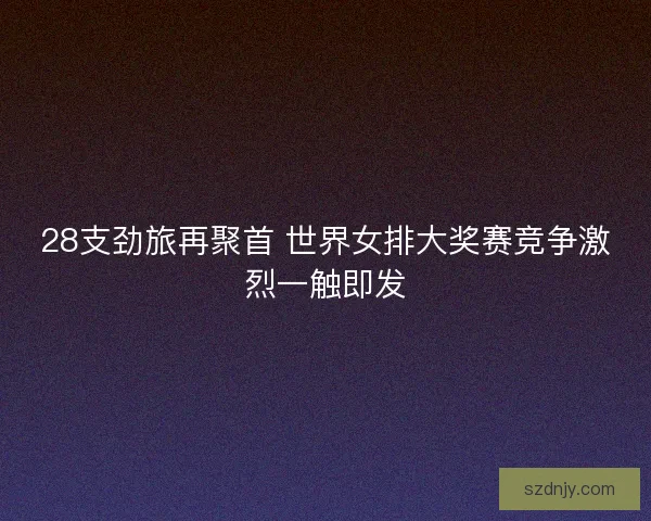 28支劲旅再聚首 世界女排大奖赛竞争激烈一触即发