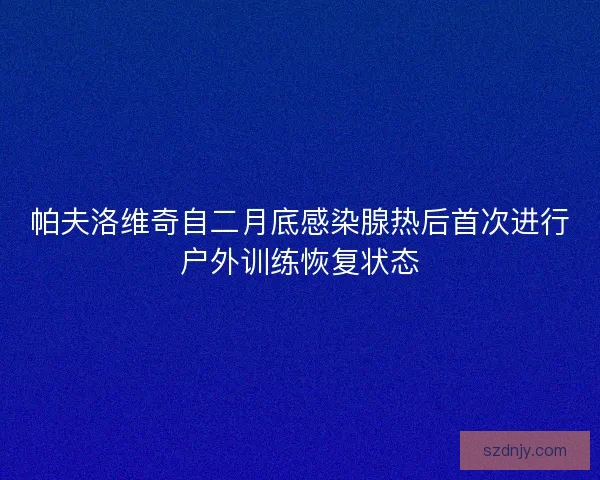 帕夫洛维奇自二月底感染腺热后首次进行户外训练恢复状态